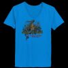 Ladies’  Junior Fine Jersey V-Neck Longer Length T-Shirt Thumbnail