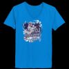 Ladies’  Junior Fine Jersey V-Neck Longer Length T-Shirt Thumbnail