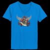 Ladies’  Junior Fine Jersey V-Neck Longer Length T-Shirt Thumbnail