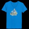 Ladies’  Junior Fine Jersey V-Neck Longer Length T-Shirt Thumbnail