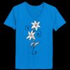 Ladies’  Junior Fine Jersey V-Neck Longer Length T-Shirt Thumbnail