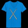 Ladies’  Junior Fine Jersey V-Neck Longer Length T-Shirt Thumbnail
