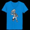Ladies’  Junior Fine Jersey V-Neck Longer Length T-Shirt Thumbnail