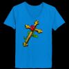Ladies’  Junior Fine Jersey V-Neck Longer Length T-Shirt Thumbnail