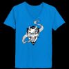 Ladies’  Junior Fine Jersey V-Neck Longer Length T-Shirt Thumbnail