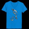 Ladies’  Junior Fine Jersey V-Neck Longer Length T-Shirt Thumbnail