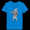Ladies’  Junior Fine Jersey V-Neck Longer Length T-Shirt Thumbnail