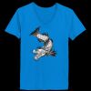 Ladies’  Junior Fine Jersey V-Neck Longer Length T-Shirt Thumbnail