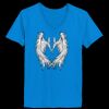 Ladies’  Junior Fine Jersey V-Neck Longer Length T-Shirt Thumbnail