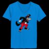 Ladies’  Junior Fine Jersey V-Neck Longer Length T-Shirt Thumbnail