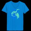 Ladies’  Junior Fine Jersey V-Neck Longer Length T-Shirt Thumbnail