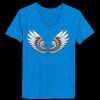 Ladies’  Junior Fine Jersey V-Neck Longer Length T-Shirt Thumbnail