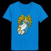 Ladies’  Junior Fine Jersey V-Neck Longer Length T-Shirt Thumbnail
