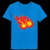 Ladies’  Junior Fine Jersey V-Neck Longer Length T-Shirt Thumbnail