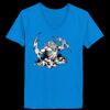Ladies’  Junior Fine Jersey V-Neck Longer Length T-Shirt Thumbnail