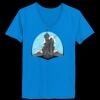 Ladies’  Junior Fine Jersey V-Neck Longer Length T-Shirt Thumbnail
