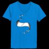 Ladies’  Junior Fine Jersey V-Neck Longer Length T-Shirt Thumbnail