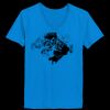 Ladies’  Junior Fine Jersey V-Neck Longer Length T-Shirt Thumbnail