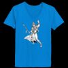 Ladies’  Junior Fine Jersey V-Neck Longer Length T-Shirt Thumbnail