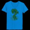 Ladies’  Junior Fine Jersey V-Neck Longer Length T-Shirt Thumbnail