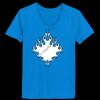 Ladies’  Junior Fine Jersey V-Neck Longer Length T-Shirt Thumbnail