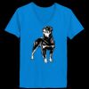 Ladies’  Junior Fine Jersey V-Neck Longer Length T-Shirt Thumbnail