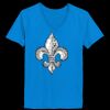 Ladies’  Junior Fine Jersey V-Neck Longer Length T-Shirt Thumbnail