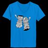 Ladies’  Junior Fine Jersey V-Neck Longer Length T-Shirt Thumbnail