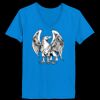 Ladies’  Junior Fine Jersey V-Neck Longer Length T-Shirt Thumbnail