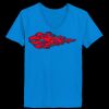 Ladies’  Junior Fine Jersey V-Neck Longer Length T-Shirt Thumbnail