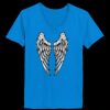 Ladies’  Junior Fine Jersey V-Neck Longer Length T-Shirt Thumbnail