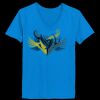 Ladies’  Junior Fine Jersey V-Neck Longer Length T-Shirt Thumbnail