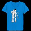 Ladies’  Junior Fine Jersey V-Neck Longer Length T-Shirt Thumbnail