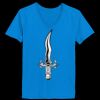 Ladies’  Junior Fine Jersey V-Neck Longer Length T-Shirt Thumbnail