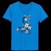 Ladies’  Junior Fine Jersey V-Neck Longer Length T-Shirt Thumbnail