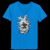 Ladies’  Junior Fine Jersey V-Neck Longer Length T-Shirt Thumbnail