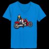 Ladies’  Junior Fine Jersey V-Neck Longer Length T-Shirt Thumbnail
