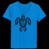 Ladies’  Junior Fine Jersey V-Neck Longer Length T-Shirt Thumbnail