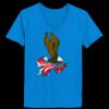 Ladies’  Junior Fine Jersey V-Neck Longer Length T-Shirt Thumbnail