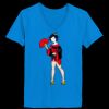 Ladies’  Junior Fine Jersey V-Neck Longer Length T-Shirt Thumbnail