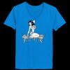 Ladies’  Junior Fine Jersey V-Neck Longer Length T-Shirt Thumbnail
