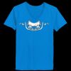 Ladies’  Junior Fine Jersey V-Neck Longer Length T-Shirt Thumbnail