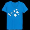 Ladies’  Junior Fine Jersey V-Neck Longer Length T-Shirt Thumbnail