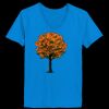 Ladies’  Junior Fine Jersey V-Neck Longer Length T-Shirt Thumbnail