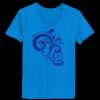 Ladies’  Junior Fine Jersey V-Neck Longer Length T-Shirt Thumbnail
