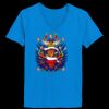 Ladies’  Junior Fine Jersey V-Neck Longer Length T-Shirt Thumbnail