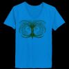 Ladies’  Junior Fine Jersey V-Neck Longer Length T-Shirt Thumbnail