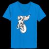 Ladies’  Junior Fine Jersey V-Neck Longer Length T-Shirt Thumbnail