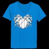 Ladies’  Junior Fine Jersey V-Neck Longer Length T-Shirt Thumbnail