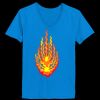 Ladies’  Junior Fine Jersey V-Neck Longer Length T-Shirt Thumbnail